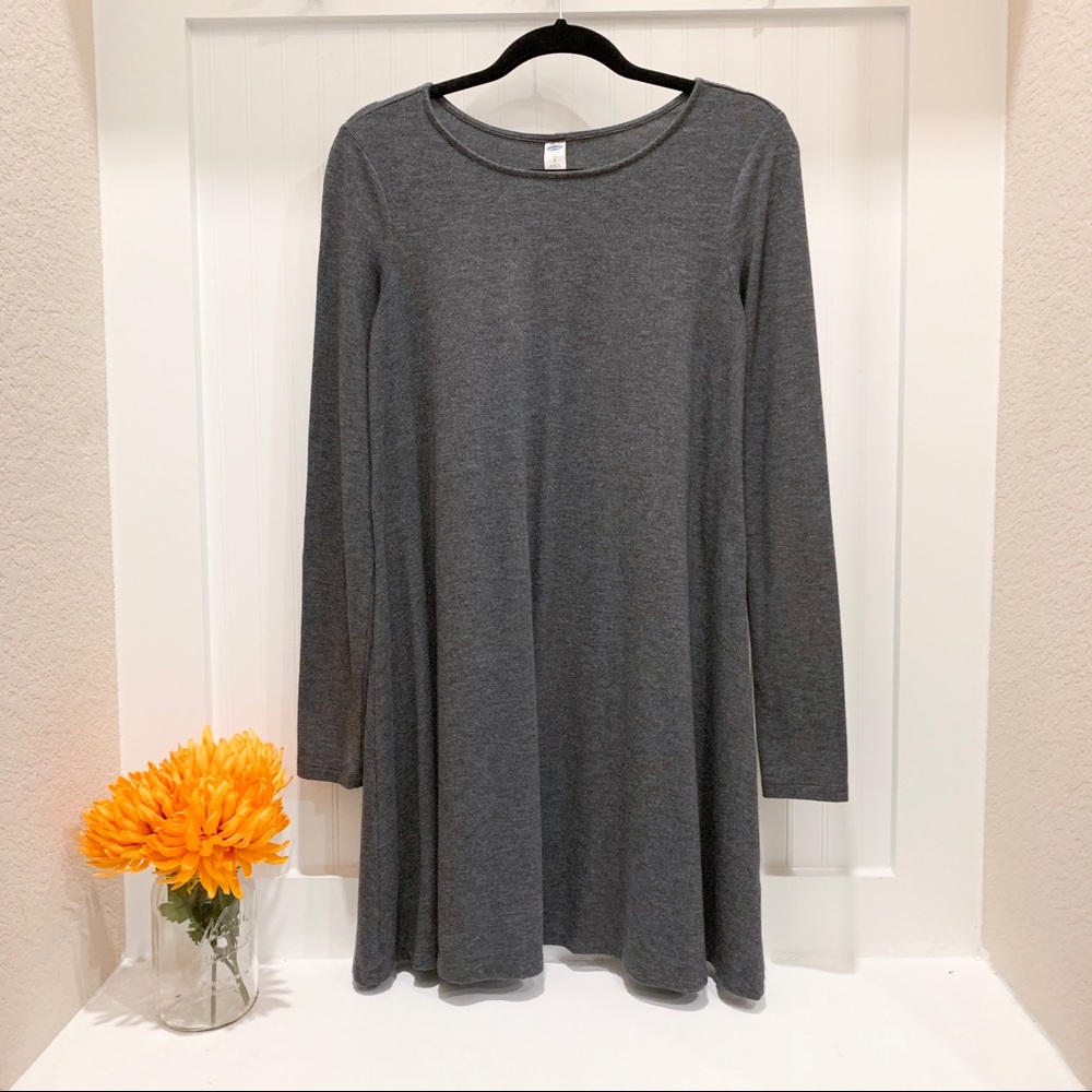 OLD NAVY LONG-SLEVE JERSEY KNIT SWING DRESS